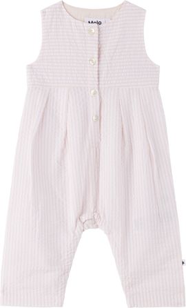 Molo Molo Baby Pink & White Freja Jumpsuit