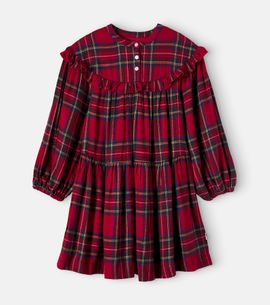 Molo Molo Cibbe checked ruffled dress