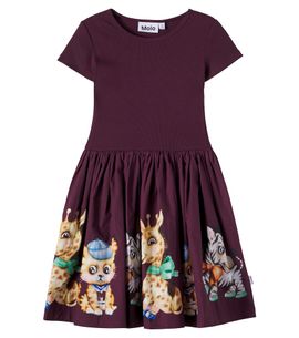 Molo Molo Cissa cotton jersey and poplin dress