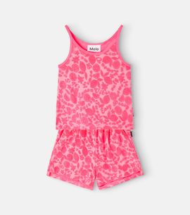 Molo Molo Cotton-blend terry top and shorts set