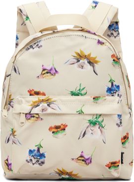 Molo Molo Kids Off-White Floral Animal Backpack