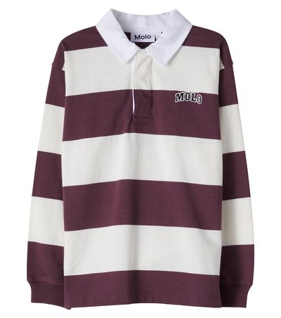 Molo Molo Relz striped cotton jersey polo shirt
