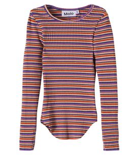Molo Molo Rochelle striped ribbed-knit cotton-blend T-shirt