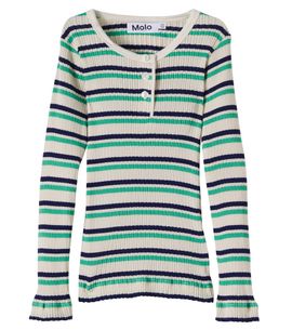 Molo Molo Ruby striped ribbed-knit cotton T-shirt