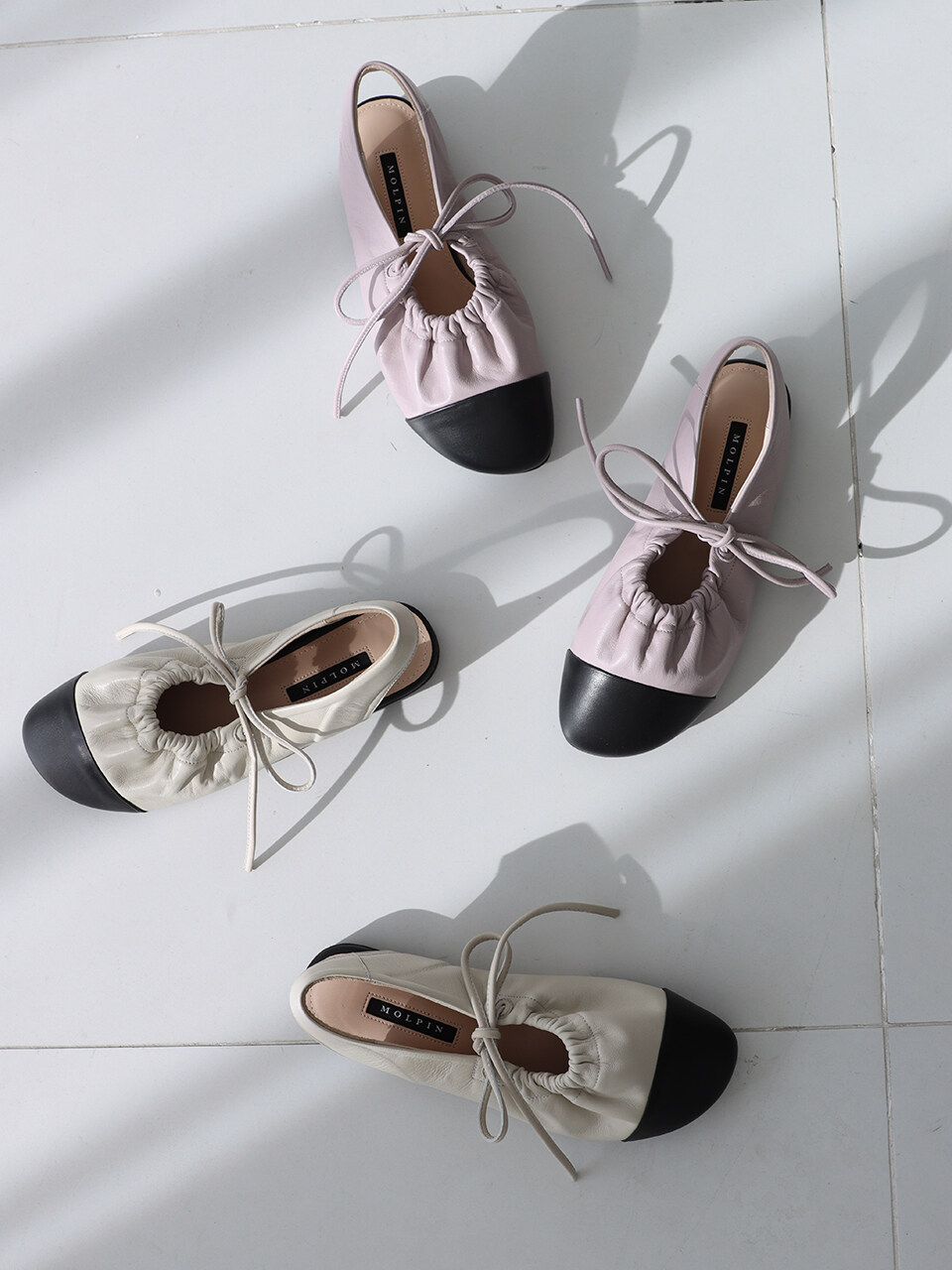 MOL:pin Combi Ballerina Backopen Shoes_2colors