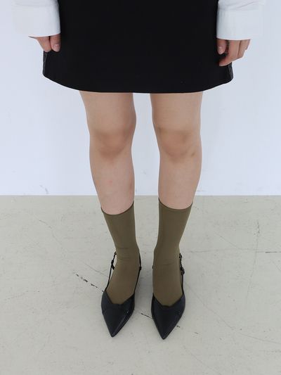 MOL:pin Lip Slingback Shoes_Black
