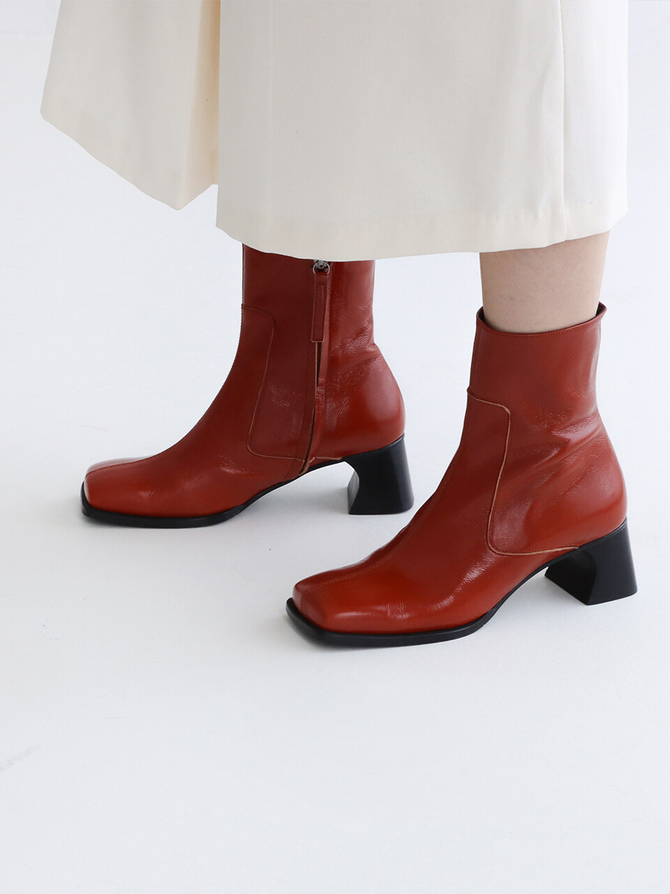MOL:pin Looks Ankle Boots_Brickred