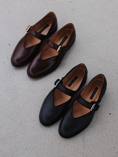 MOL:pin Net Mary Jane Shoes_Black