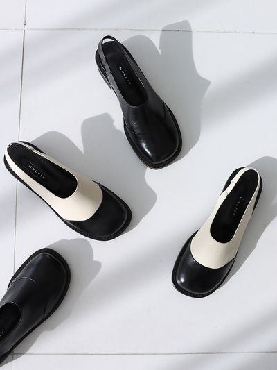 MOL:pin Tone On Backless Loafer_2colors