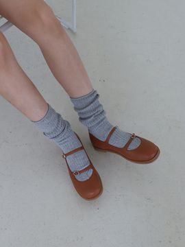 MOL:pin Two Mary Jane Shoes_Camel