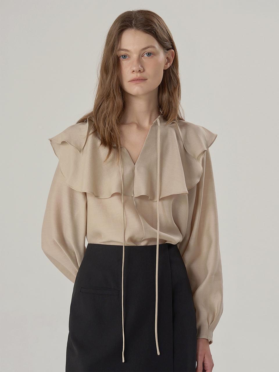 MOMET Flow Two-Way Blouse Beige