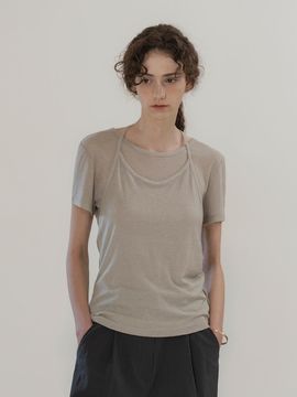 MOMET Holman Layered Set T-Shirt Gray