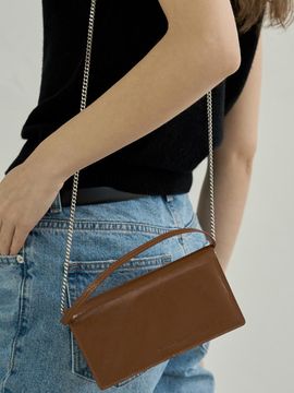 MOMET Wallet Chain Mini Bag Brown