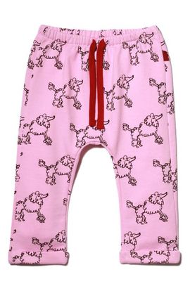 Mon Coeur Mon Coeur Poodle Print Drawstring Waist Pants