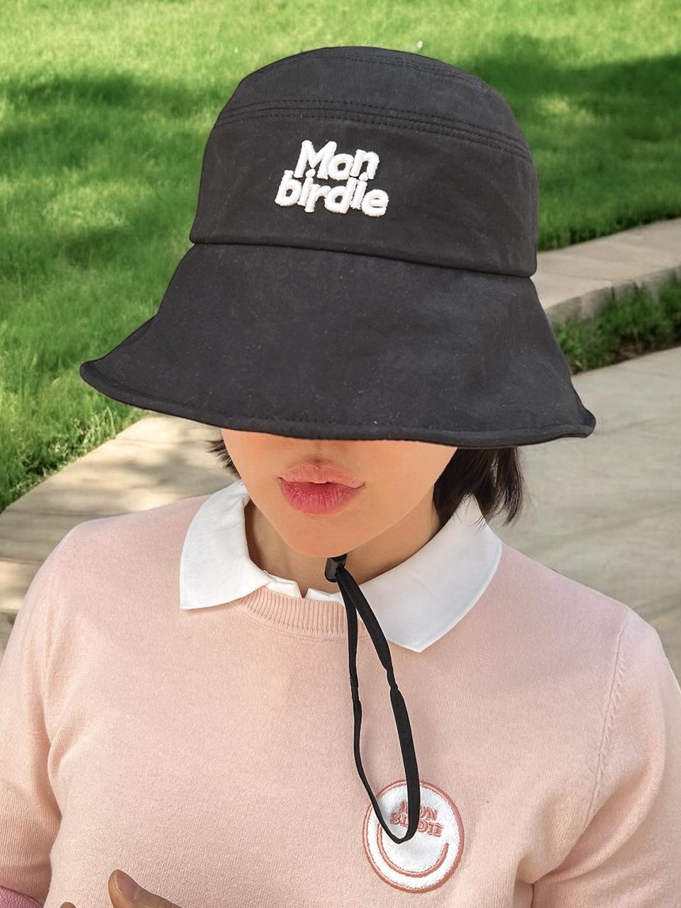 MONBIRDIE Bonnet String Bucket Hat [BLACK]