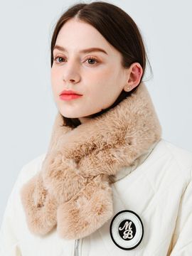 MONBIRDIE Fur Touch Tunnel Neck Warmer [BEIGE]