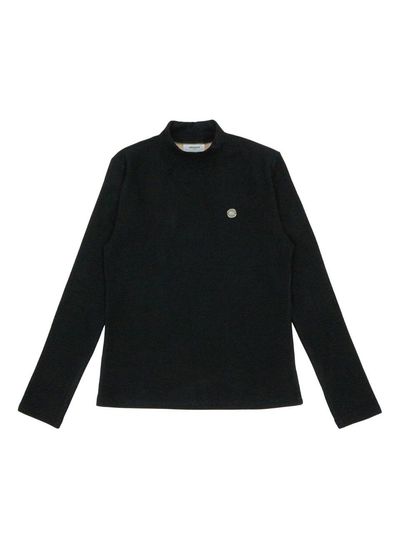 MONBIRDIE Heat-generating Double Brushed Stretch Functional Top [BLACK]