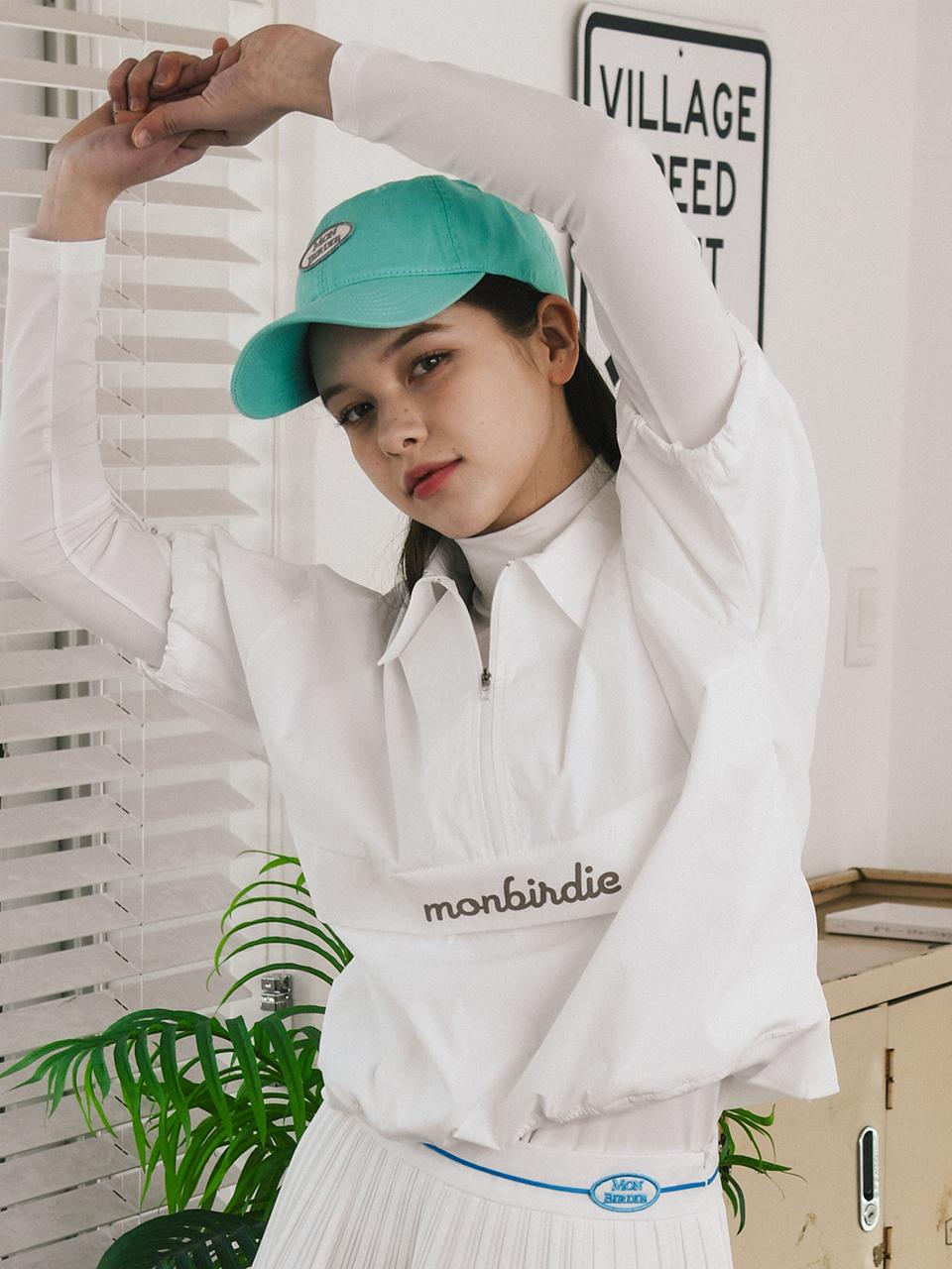 MONBIRDIE Mongbuddy Breeze Windproof Short-Sleeve Anorak Set [WHITE]