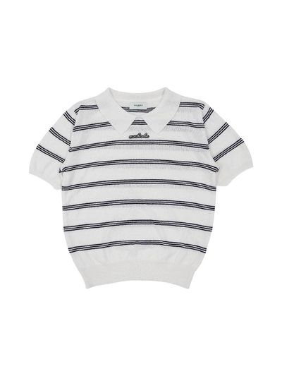 MONBIRDIE Positano Collar Neck Short Sleeve Knit [WHITE]