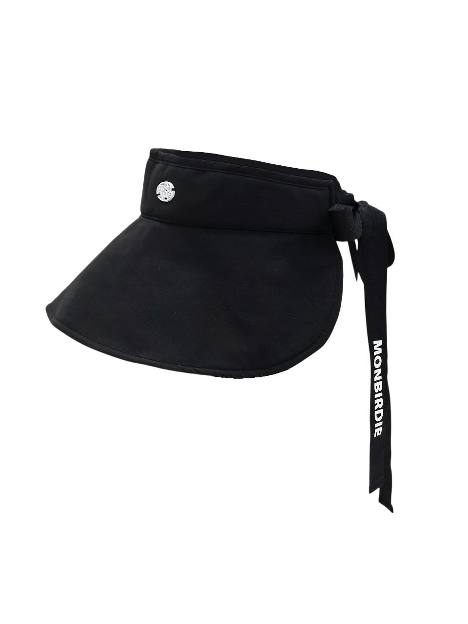 MONBIRDIE Ribbon Tail Soft Sun Visor [BLACK]