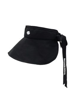 MONBIRDIE Ribbon Tail Soft Sun Visor [BLACK]