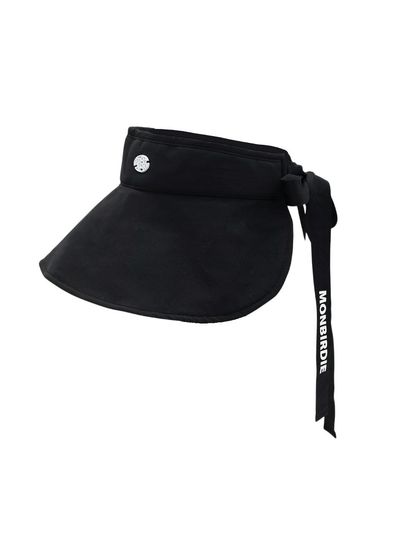 MONBIRDIE Ribbon Tail Soft Sun Visor [BLACK]