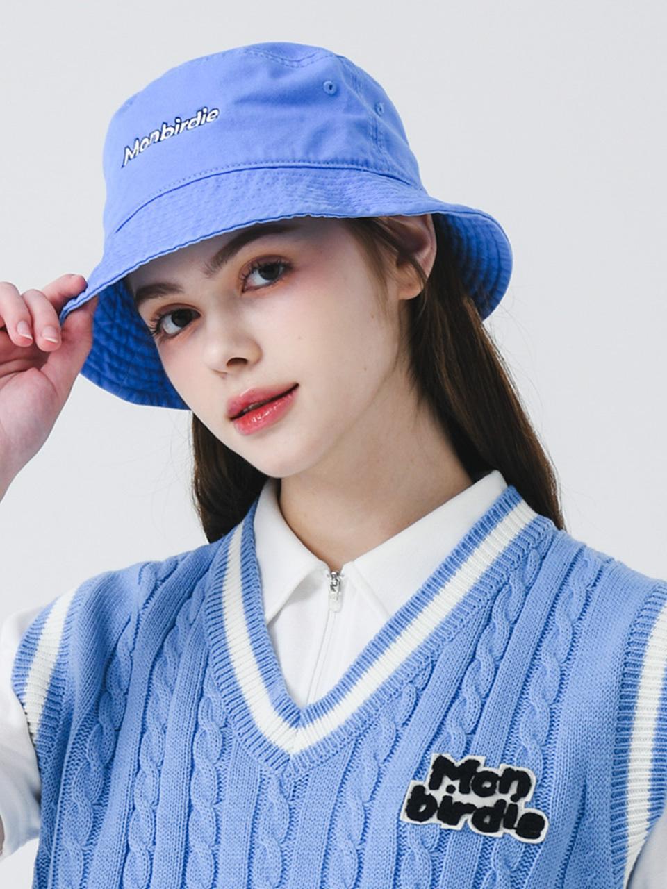 MONBIRDIE Script Bucket Hat [BLUE]