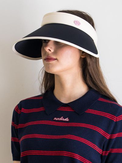 MONBIRDIE Wide Sundrop Visor Sun Cap [BLACK]