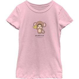 Monchhichi Girl's Monchhichi Monkeys and Bananas Graphic T-Shirt