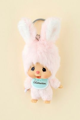 Monchhichi Monchhichi Friends Chimutan Bunny Plushie Keychain in Pink at Urban Outfitters