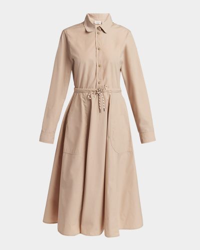 Moncler A-Line Technical Cotton Shirtdress
