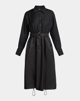 Moncler Belted A-Line Shirtdress