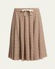 Moncler Check Pleated Wool Midi Skirt - 1