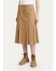 Moncler Cotton-Blend Pleated A-Line Midi Skirt - 4