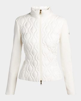 Moncler Cotton Padded Zip-Up Cardigan