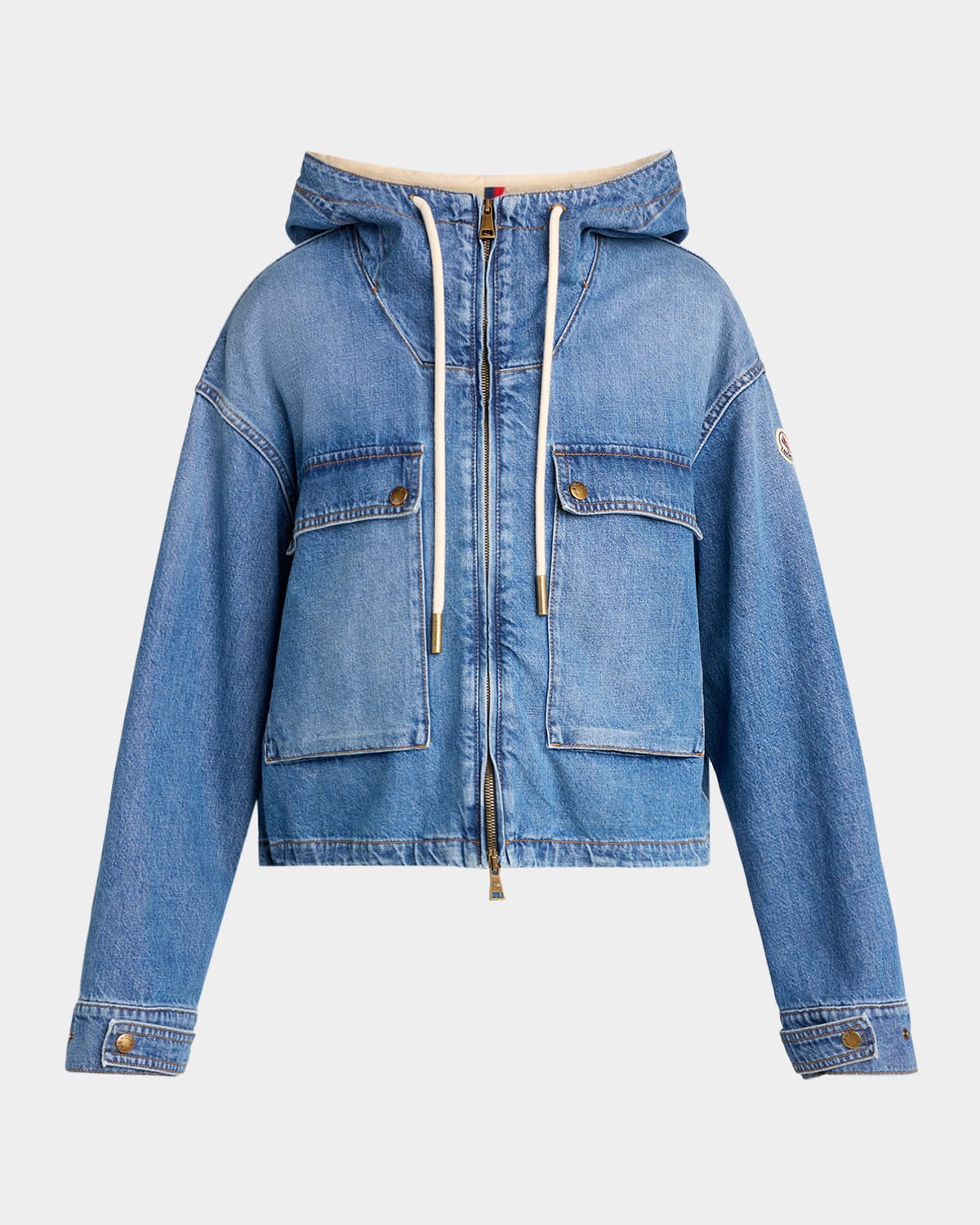 Moncler Ecrevisse 3-in-1 Denim Down Jacket