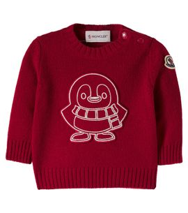 Moncler Enfant Moncler Enfant Baby embroidered wool and cashmere sweater