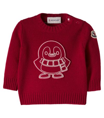 Moncler Enfant Moncler Enfant Baby embroidered wool and cashmere sweater