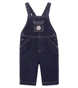 Moncler Enfant Moncler Enfant Baby logo denim overalls
