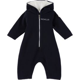 Moncler Enfant Moncler Enfant Baby Navy Embroidered Logo Jumpsuit