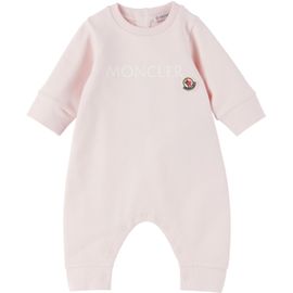 Moncler Enfant Moncler Enfant Baby Pink Logo Romper