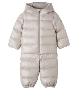 Moncler Enfant Moncler Enfant Baby quilted down hoodie and overalls set