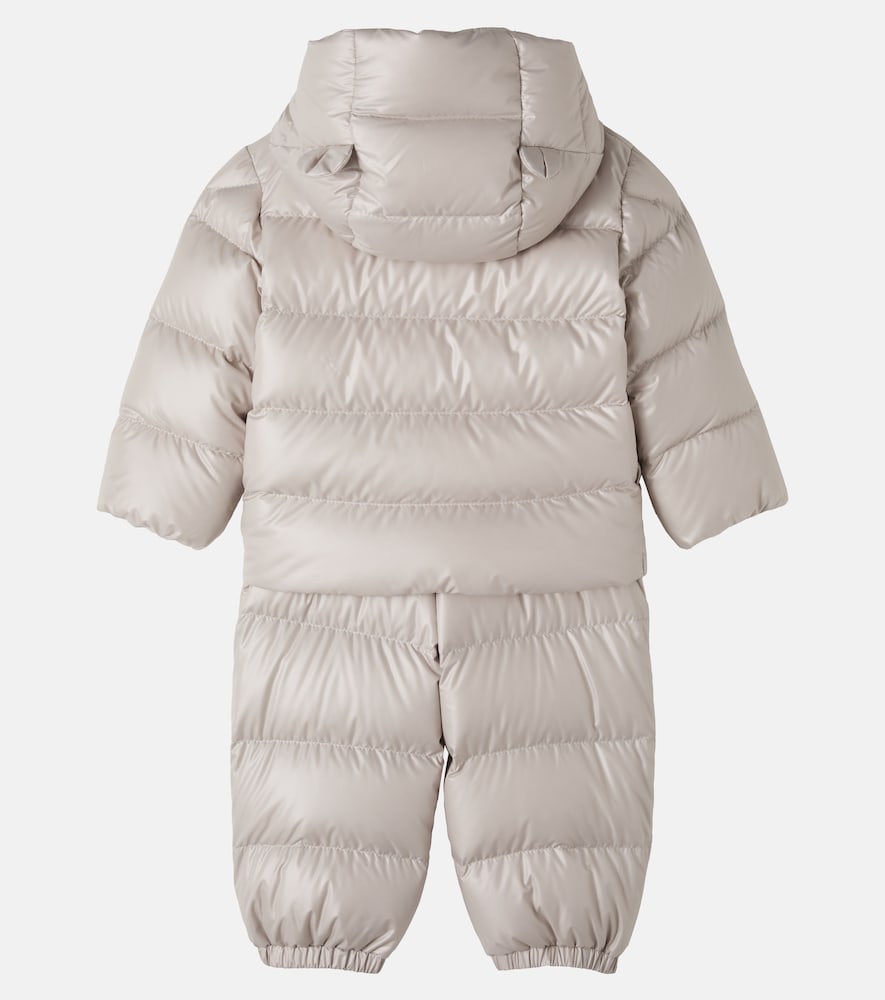 MONCLER ベビーセットアップ Moncler Enfant - Baby quilted down hoodie and overalls set
