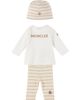 Moncler Enfant Moncler Enfant Baby White & Beige Striped T-shirt Set - 1