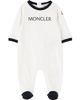 Moncler Enfant Moncler Enfant Baby White & Navy Logo Jumpsuit Set - 3