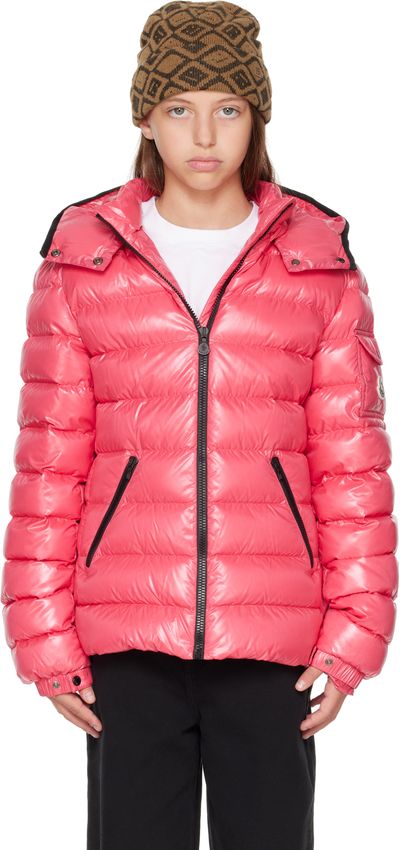 Moncler Enfant Moncler Enfant Big Kids Pink Bady Hooded Down Jacket