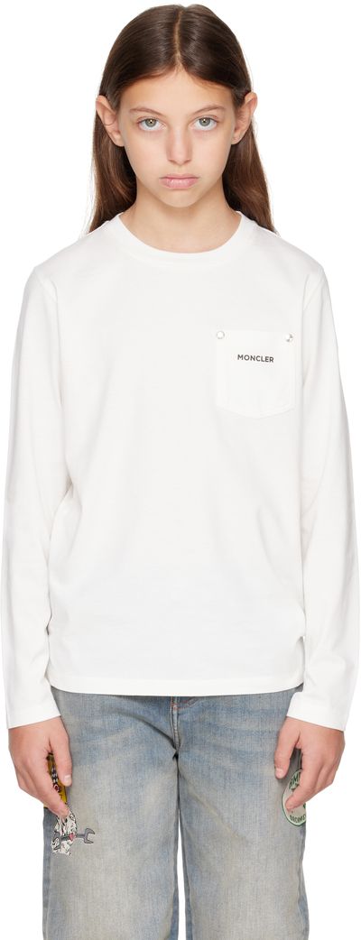 Moncler Enfant Moncler Enfant Big Kids White Long Sleeve T-shirt