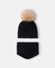 Moncler Enfant Moncler Enfant Cable-knit wool-blend beanie and scarf set - 4