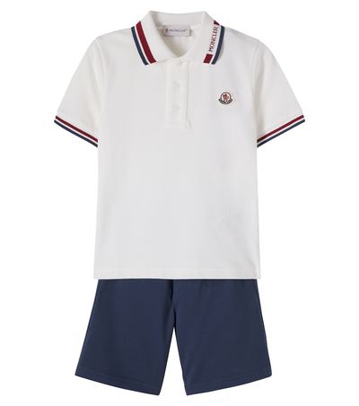 Moncler Enfant Moncler Enfant Cotton piquÃ© polo shirt and shorts set