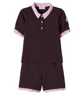 Moncler Enfant Moncler Enfant Cotton polo shirt and shorts set